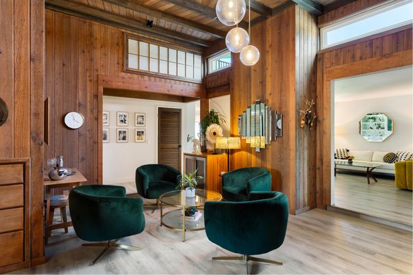 Interior, Living room, Pendant Lights, Wooden Beams, Wooden Ceilings, Wood Texture Flooring, Wooden Walls