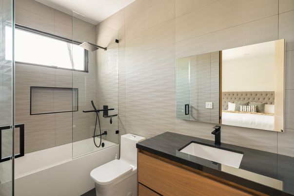 Bathroom, Bedroom, Glass Shower, Interior