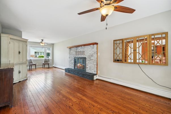 Fireplace, Interior, Wood Texture Flooring