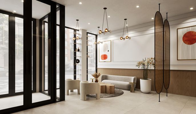 Interior, Living room, Pendant Lights, Recessed Lighting