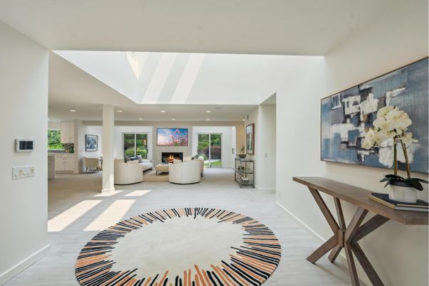 Fireplace, Interior, Living room, Recessed Lighting