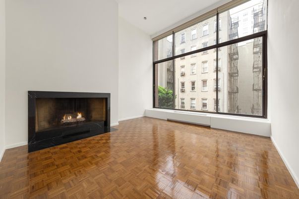 Empty room, Fireplace, Interior, Wood Texture Flooring