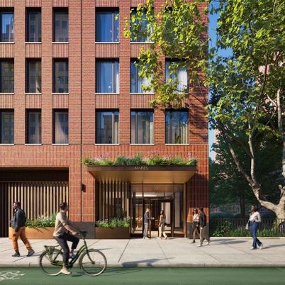 Exterior, Facade, Brick Facade, Condo Building