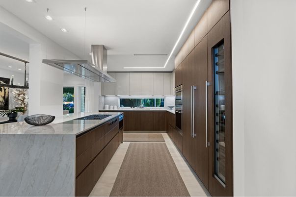 Interior, Kitchen, Pendant Lights, Recessed Lighting, Stainless Steel Appliances