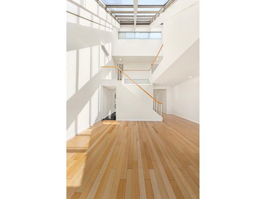 Glass Ceilings, Interior, Recessed Lighting, Wood Texture Flooring