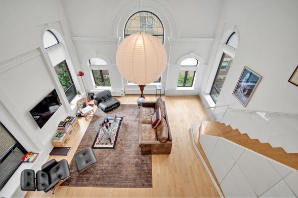 Fireplace, Interior, Living room, Pendant Lights, Wood Texture Flooring