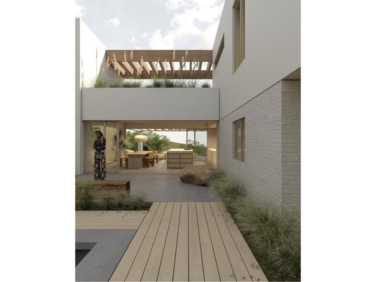 Exterior, Facade, Modern