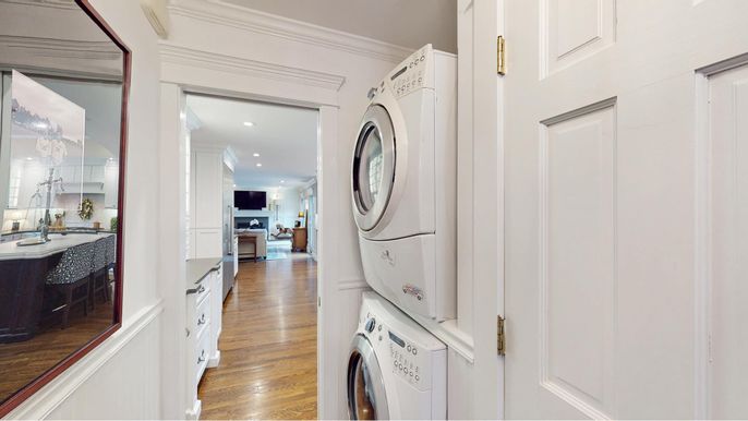 Interior, Recessed Lighting, Utility Closets, Washer, Wood Texture Flooring