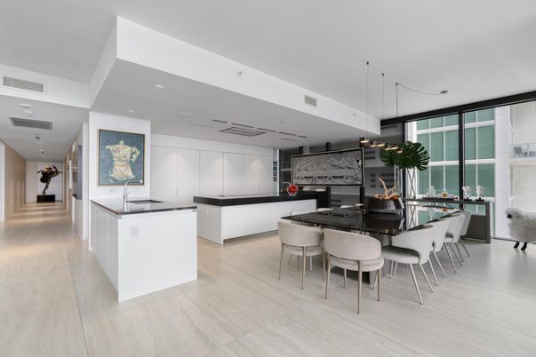 Dining room, Interior, Kitchen, Pendant Lights, Recessed Lighting