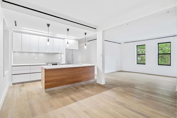 Interior, Kitchen, Pendant Lights, Wood Texture Flooring