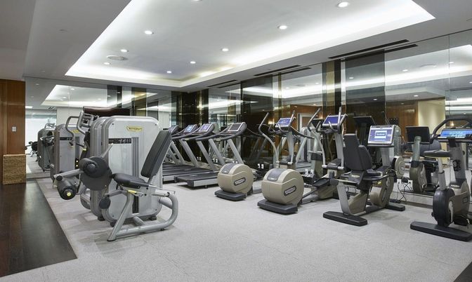 Fitness Equipment, Gym, Interior, Recessed Lighting