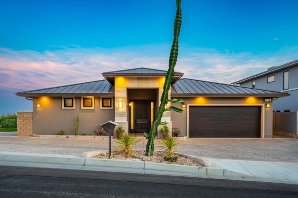 Attached, Exterior, Facade, Modern