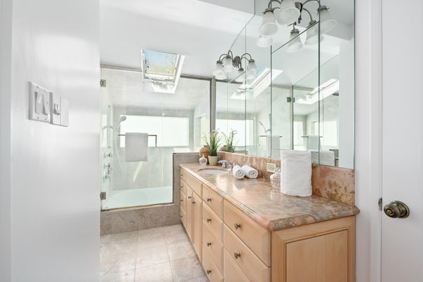 Bathroom, Dual Sink Vanities, Glass Shower, Interior