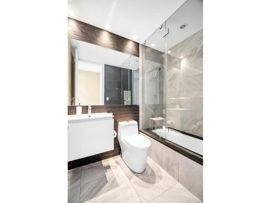 Bathroom, Glass Shower, Interior, Marble Walls, Recessed Lighting
