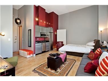 Interior, Kitchen, Living room, Recessed Lighting, Stainless Steel Appliances, Wood Texture Flooring
