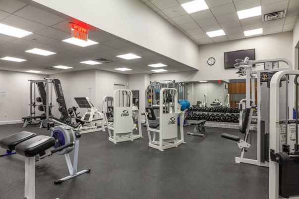Fitness Equipment, Gym, Interior, Recessed Lighting