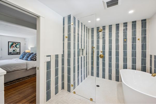 Bathroom, Bedroom, Free Standing Baths, Glass Shower, Interior, Recessed Lighting