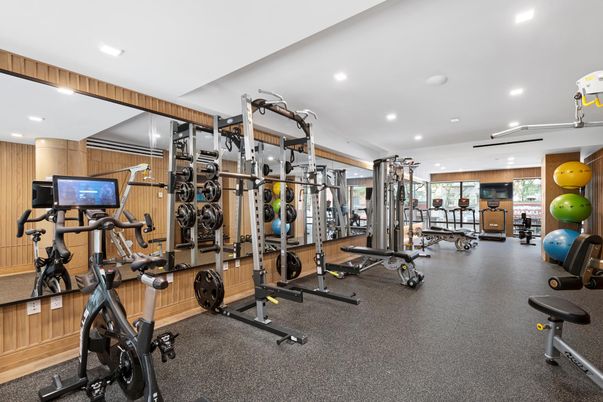 Fitness Equipment, Interior, Recessed Lighting, Wooden Walls