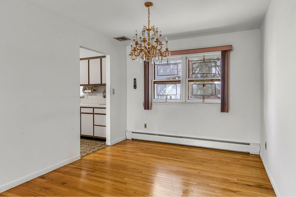 Chandelier, Empty room, Interior, Wood Texture Flooring