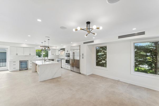 Interior, Kitchen, Pendant Lights, Recessed Lighting, Stainless Steel Appliances
