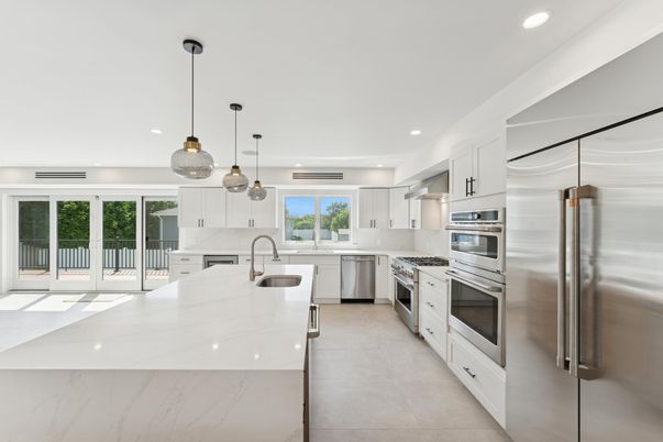 Interior, Kitchen, Pendant Lights, Recessed Lighting, Stainless Steel Appliances
