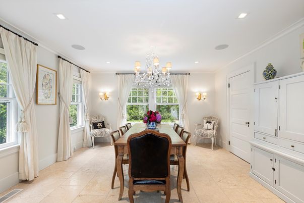 Chandelier, Dining room, Interior, Recessed Lighting