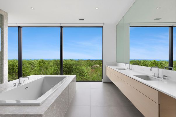 Bathroom, Dual Sink Vanities, Free Standing Baths, Interior, Recessed Lighting