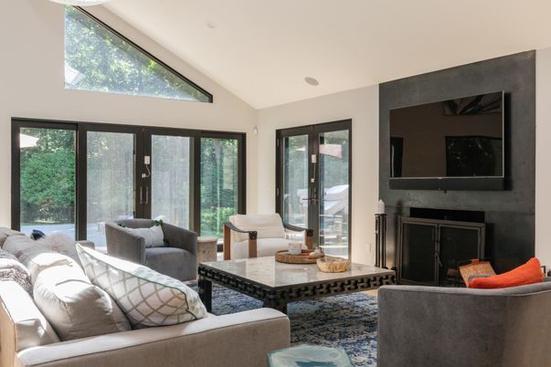 Fireplace, Interior, Living room, Recessed Lighting