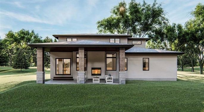 Backyard, Exterior, Facade, Modern