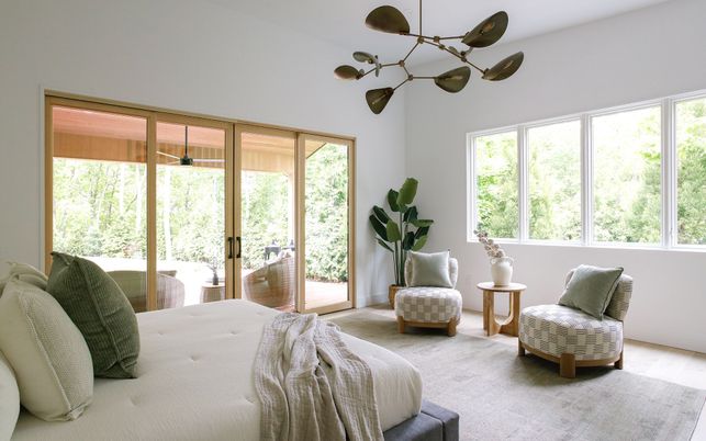 Bedroom, Interior, Pendant Lights