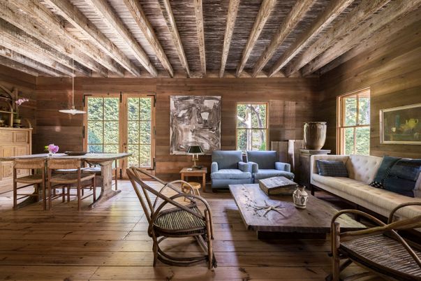 Dining room, Interior, Living room, Wooden Beams, Wooden Ceilings, Wood Texture Flooring, Wooden Walls