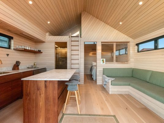 Interior, Kitchen, Recessed Lighting, Wooden Ceilings, Wood Texture Flooring