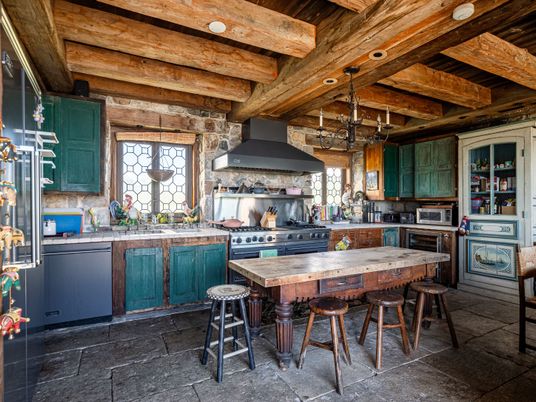 Interior, Kitchen, Stainless Steel Appliances, Wooden Beams, Wooden Ceilings