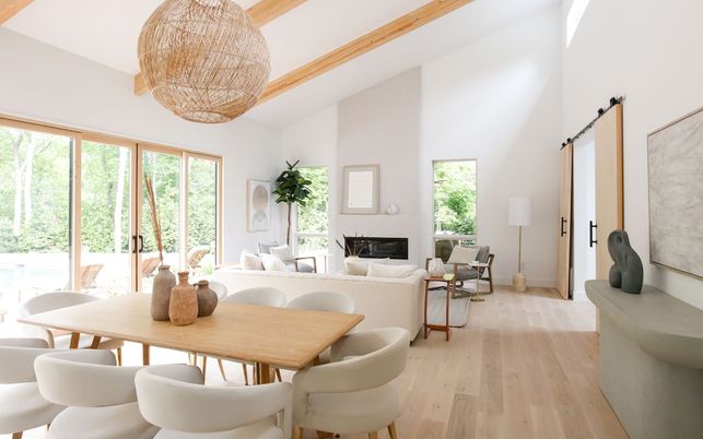 Chandelier, Dining room, Fireplace, Interior, Living room, Wood Texture Flooring