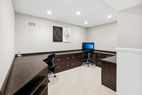 Home Office, Interior, Recessed Lighting