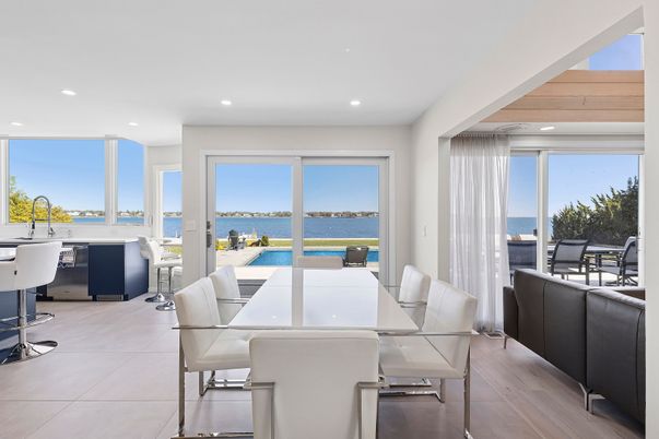 Dining room, Interior, Recessed Lighting, Water