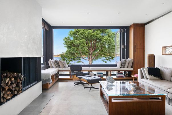 Fireplace, Interior, Living room, Recessed Lighting