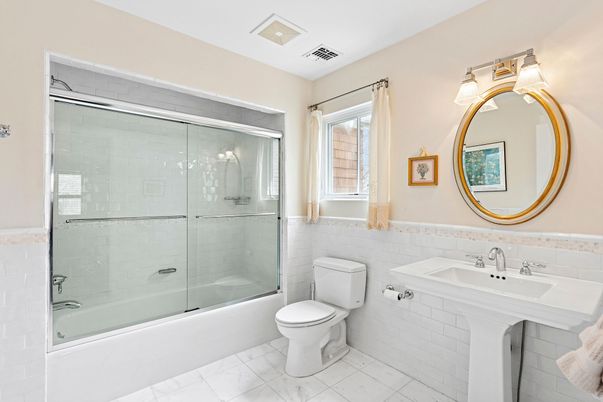 Bathroom, Glass Shower, Interior, Marble