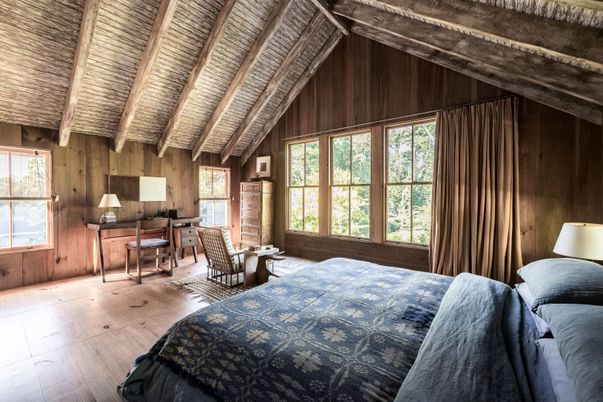 Bedroom, Interior, Wooden Beams, Wooden Ceilings, Wood Texture Flooring, Wooden Walls