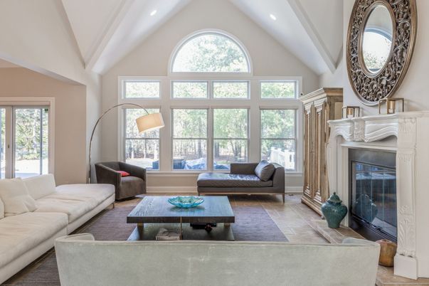 Fireplace, Interior, Living room, Recessed Lighting