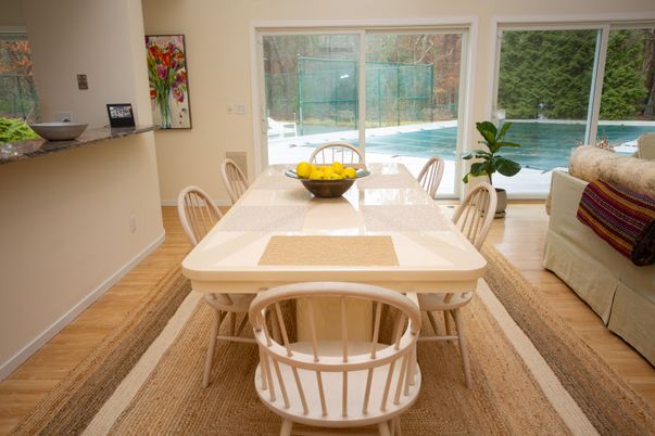 Dining room, Interior, Wood Texture Flooring