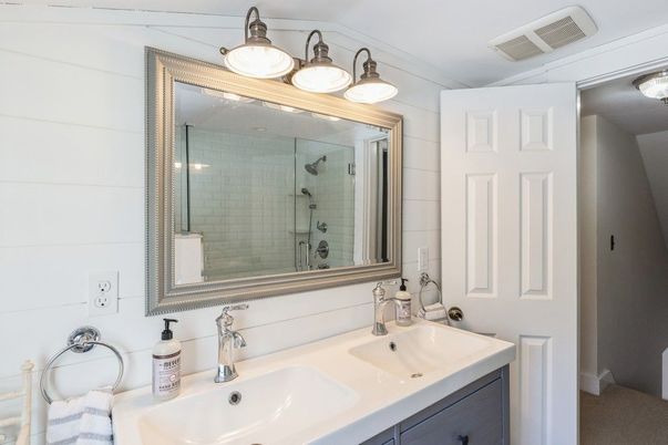 Bathroom, Dual Sink Vanities, Glass Shower, Interior