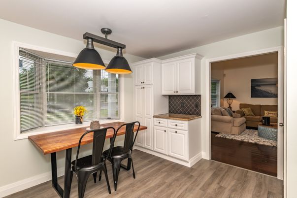 Dining room, Interior, Kitchen, Living room, Wood Texture Flooring