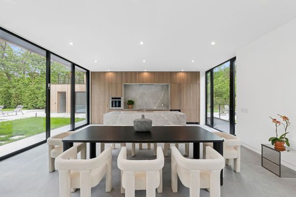 Dining room, Interior, Kitchen, Recessed Lighting