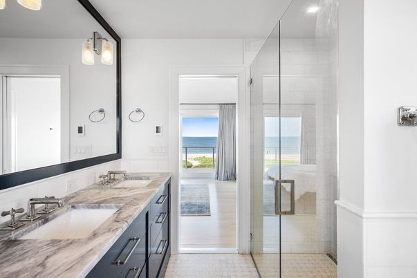 Bathroom, Dual Sink Vanities, Glass Shower, Interior, Water