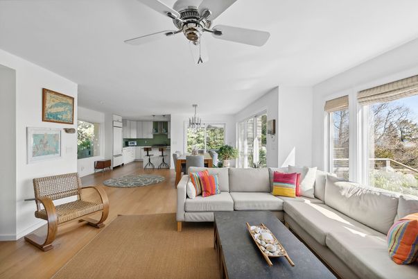 Dining room, Interior, Living room, Pendant Lights, Wood Texture Flooring