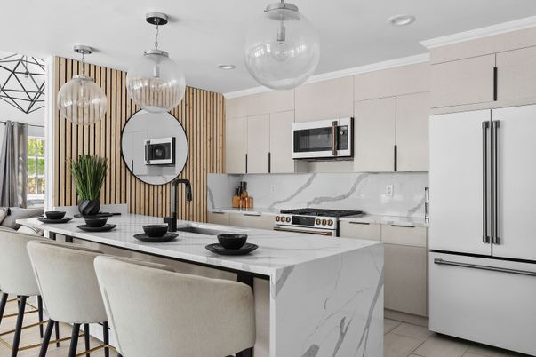 Interior, Kitchen, Pendant Lights, Recessed Lighting, Stainless Steel Appliances