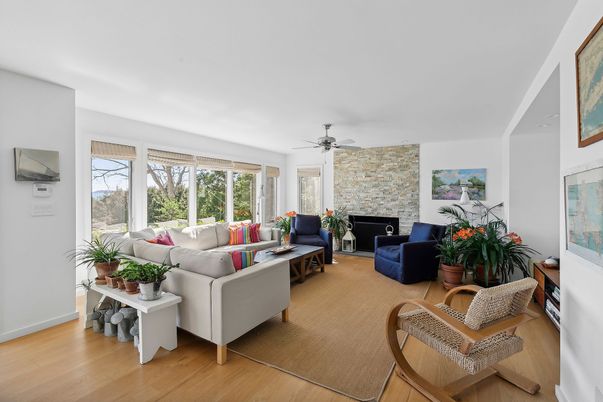 Fireplace, Interior, Living room, Stone Walls, Wood Texture Flooring