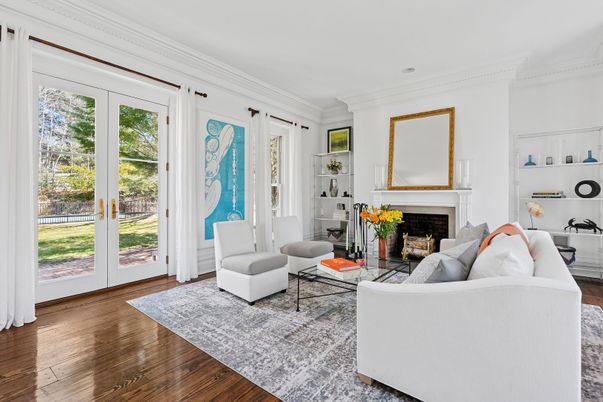 Fireplace, Interior, Living room, Wood Texture Flooring