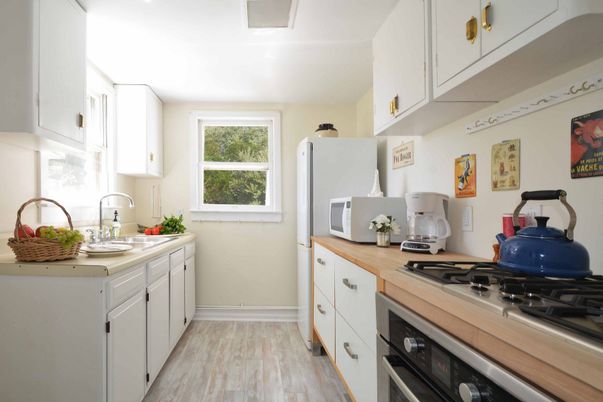 Interior, Kitchen, Wood Texture Flooring